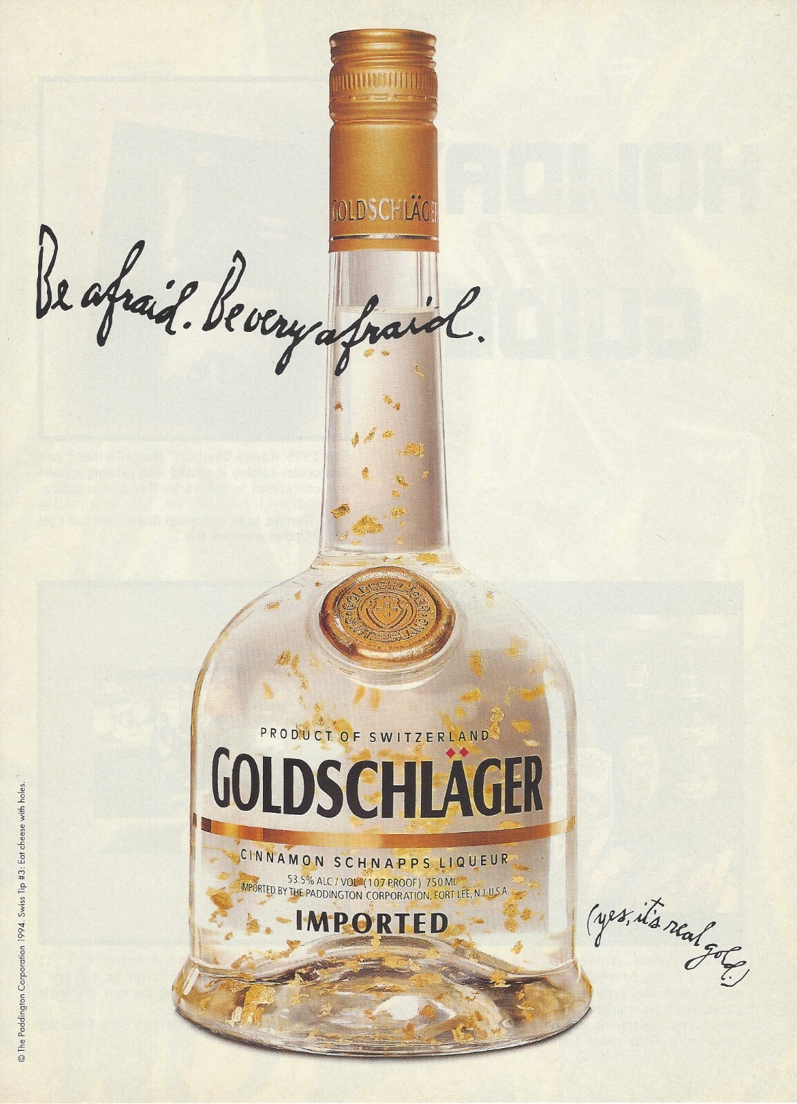 Пару постеров старой рекламы алкоголя. Ликеры  Goldschlager История,Алкоголь,Ликеры,Реклама