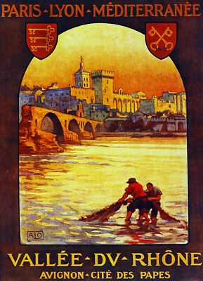 6385.Paris Lyion Mediterranean Vall���e du Rhone Poster.Wall Art Decorative.