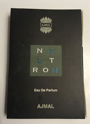 Ajmal NEUTRON 0.05 oz 1.5 ml Eau De Parfum Spray Mini/Travel Sample Mens