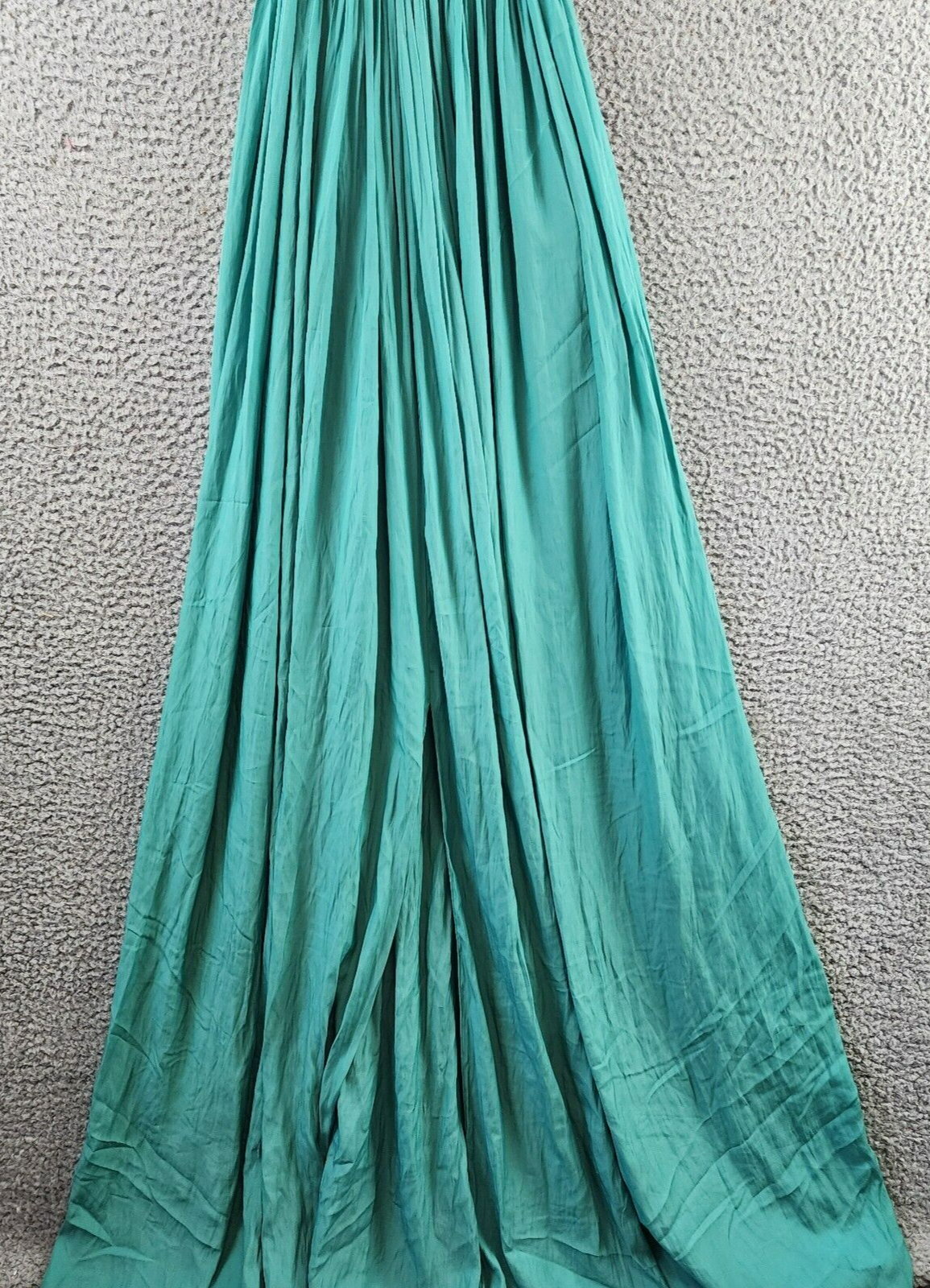 LANVIN Paris Embellished Pleated Maxi Dress Women's Green Fully Pleated - Picture 4 of 13