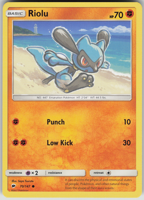 Riolu SM - Burning Shadows 70/147 MP