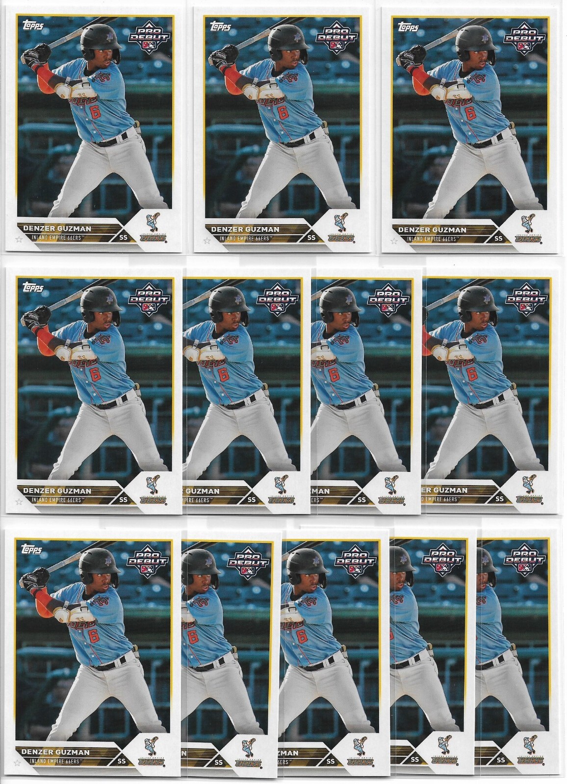 デ・グズマン 2023 Topps Pro Debut Denzer Guzman (12) Card Lot #PD-30