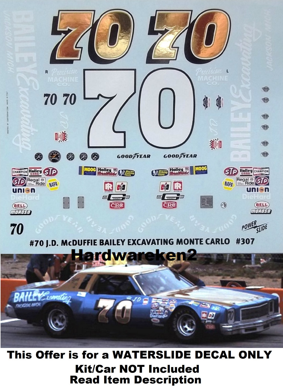 K-STYLEセット NASCAR DECAL #29 GOODWRENCH 2003 MONTE CARLO KEVIN HARVICK