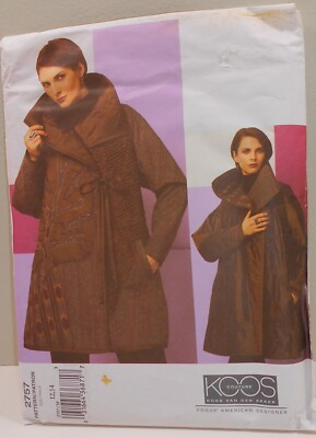 UNCUT Vogue Pattern 2757 Designer KOOS Couture Miss Size 12-14 Reversible Jacket
