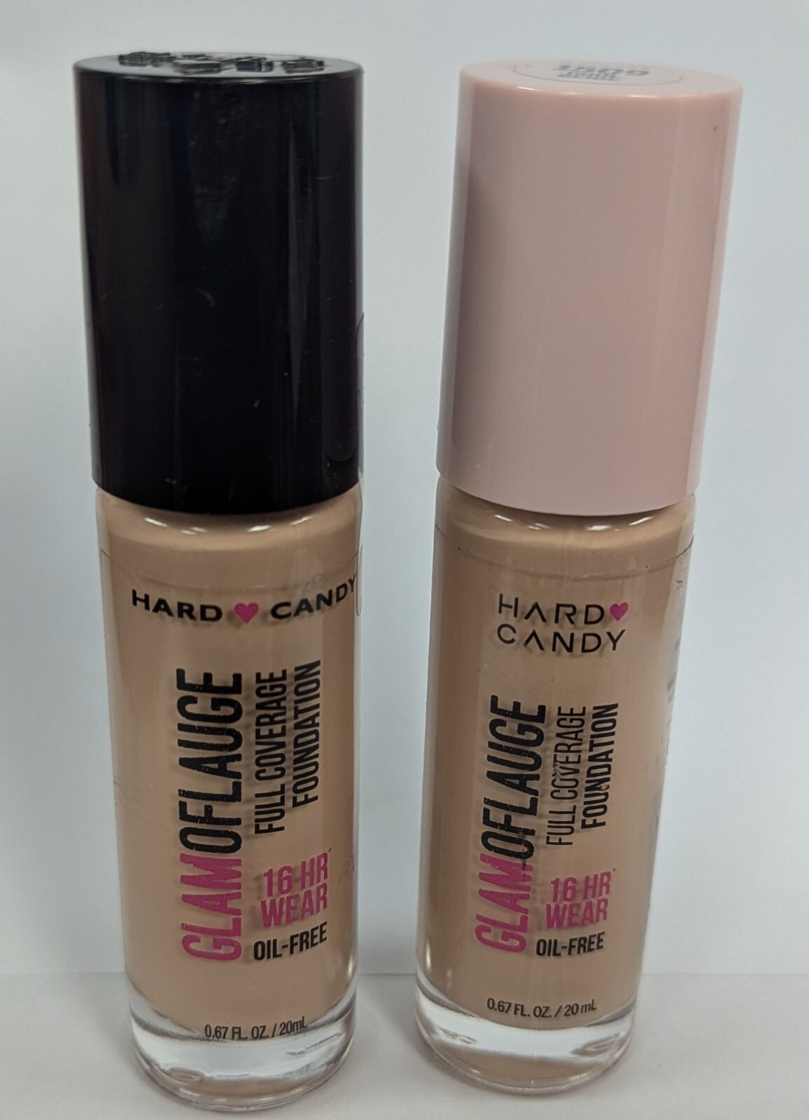 2PCS HARD CANDY GLAMOFLAUGE FULL COVRGE FOUNDATION 1516 CARAMEL .67zEA*READ DES*