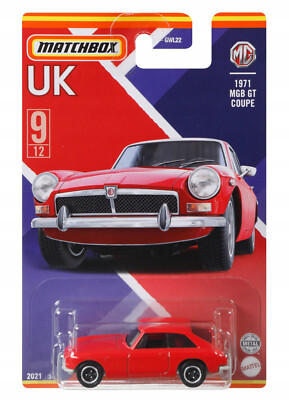 MATCHBOX BEST OF UK 1971 MGB GT COUPE Red 1:64 Scale 3 Inch Diecast Model Car