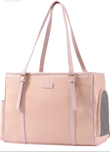 Leather Bag For Small Dogs Cats Pink
