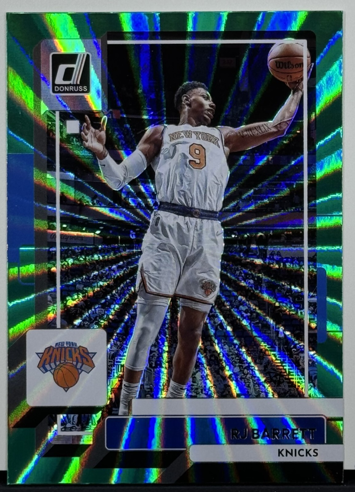 2022-23 Panini Donruss Basketball #13 RJ Barrett Green Laser
