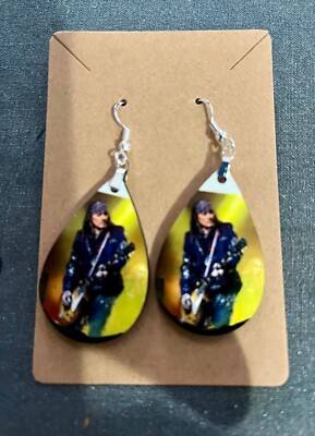 Johnny Depp playing guitar teardrop earrings NEW