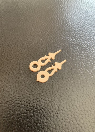 Cuckoo Clock Parts- Hands - 1-3/8 Center Hole Minute Hand. ( A-4 ) Bone Color.