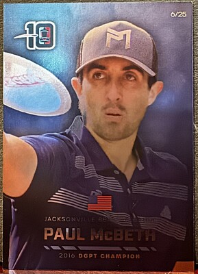 DGPT Disc Golf Commemorative 10th Season Paul McBeth Blue Chrome 6/25 Card