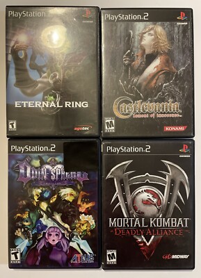 Lot of 4 PlayStation 2 Games Bundle -Odin Sphere/Eternal Ring/Castlevania/Mortal