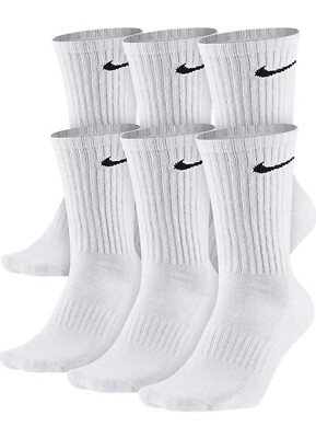 Unisex Nike White Crew 6 Pack