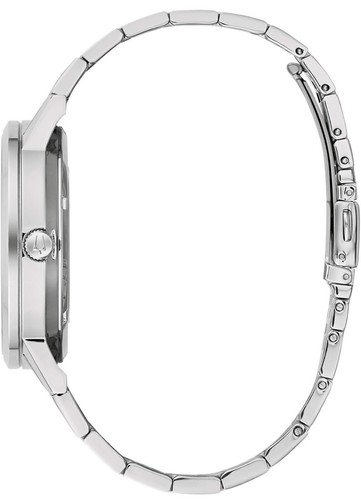 Pre-owned Bulova Men's Classic Dress 3-hand 21- Jewel Automatic Watch 42 Hour Reserve In Stainless Steel/ Blue Dial