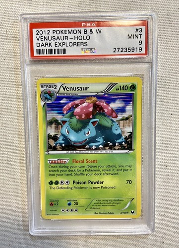 ポケモンカードゲーム DARK VENUSAUR-HOLO PSA9 PSA9 Dark Venusaur & PSA5 Dark Ivysaur Old Back PROMO 2001