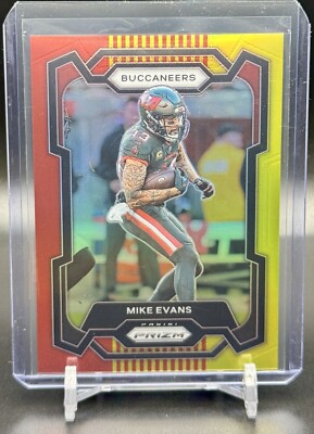 2023 Panini Prizm MIKE EVANS  Red Yellow Prizm #'d 15/44 TMall Tampa Buccaneers