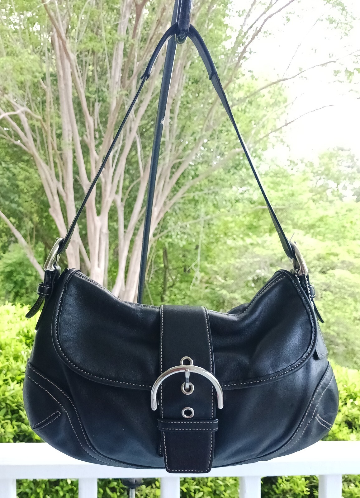 バッグ 00's coach vintage soho handbag Y2K Coach 9248 MEDIUM Vintage Soho Y2K Black Leather Shoulder