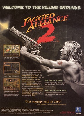 Jagged Alliance 2 PC Game 1999 Big Box Promo Ad Art Print Poster Vintage Glossy