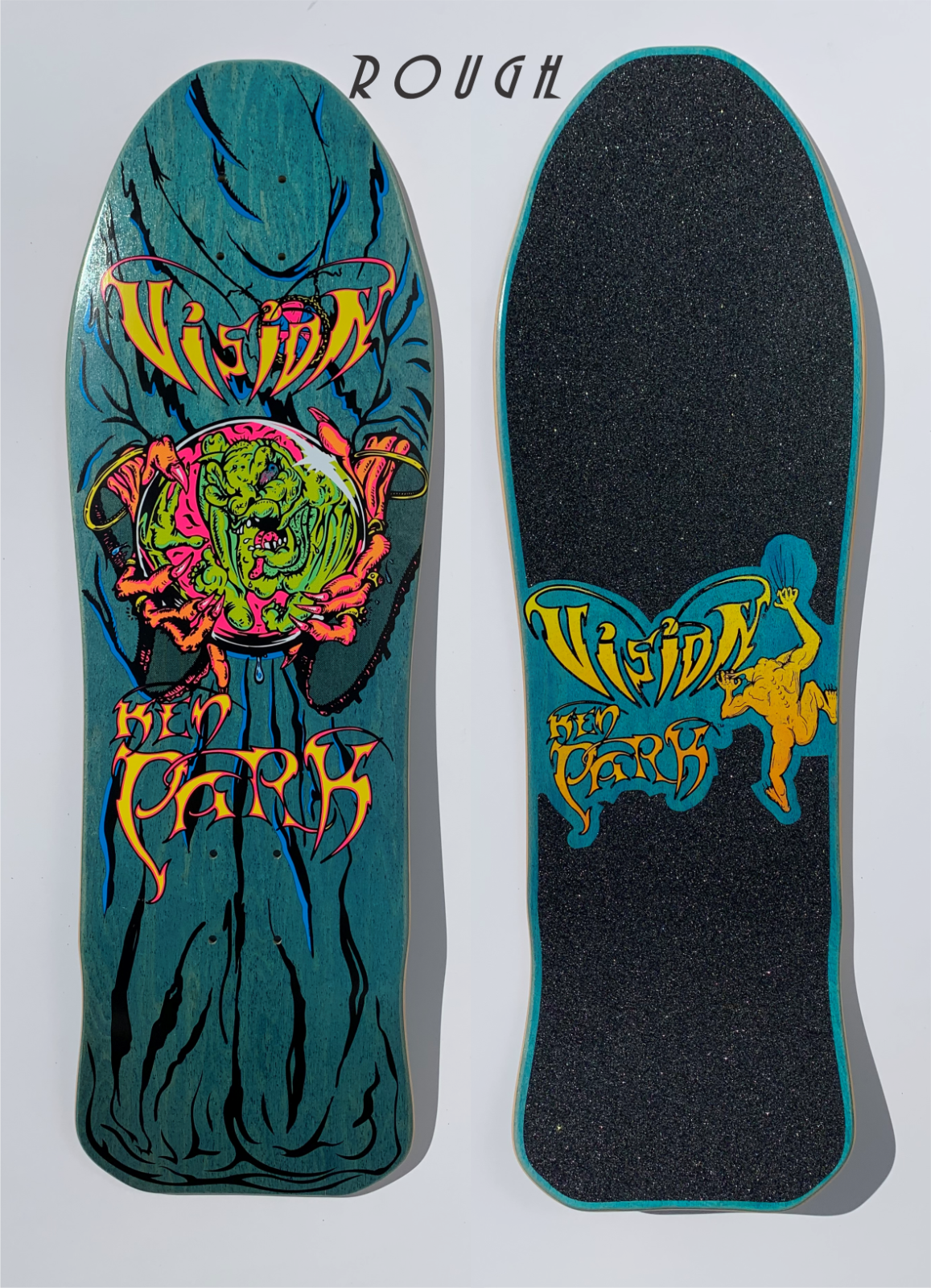 DEATH SKATEBOARDS フルジップ フーディー Classic Die-Cut style skateboard grip tape for Vision Ken
