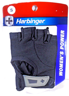 NEW Harbinger Women's Power Weightlifting / Fitness Gloves Pair Black Size SMALL