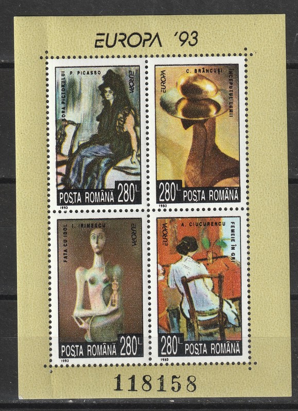 Roumanie / Romania - Europa  1993 Bloc-Feuillet Mnh