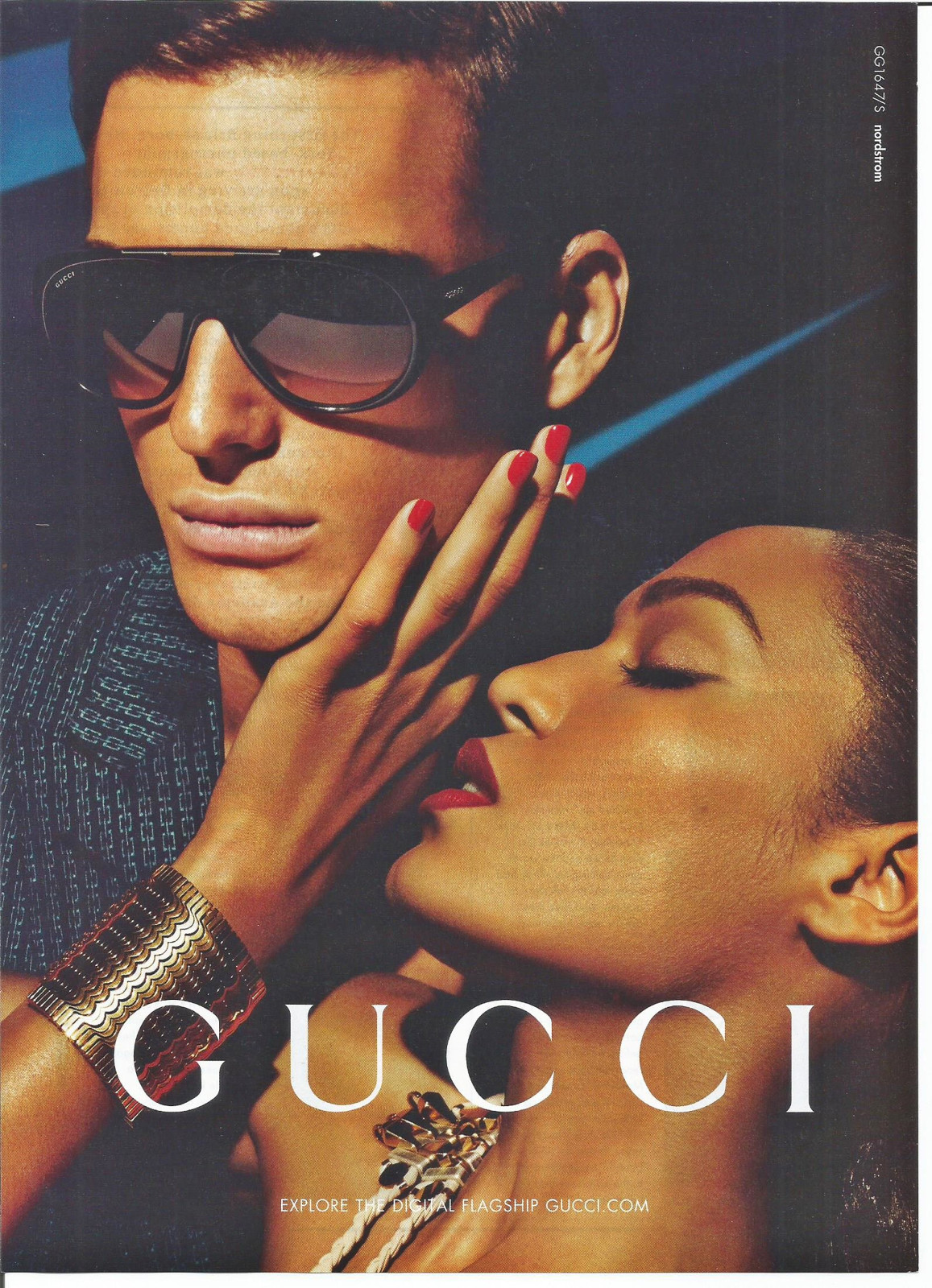 ヴィンテージ ポスター　GUCCI Gucci Advertising Poster, 90's Style Print, Ad Wall Art