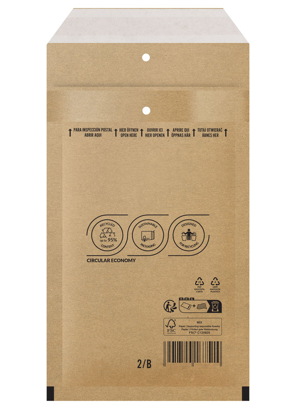 600 B2 Luftpolstertaschen Braun / WeiÃ Versandtaschen LuftpolsterumschlÃ¤Ge