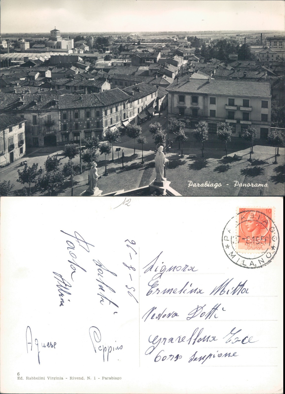 Parabiago Years 50 Beautiful Panoramic On Localita' LOMBARDA