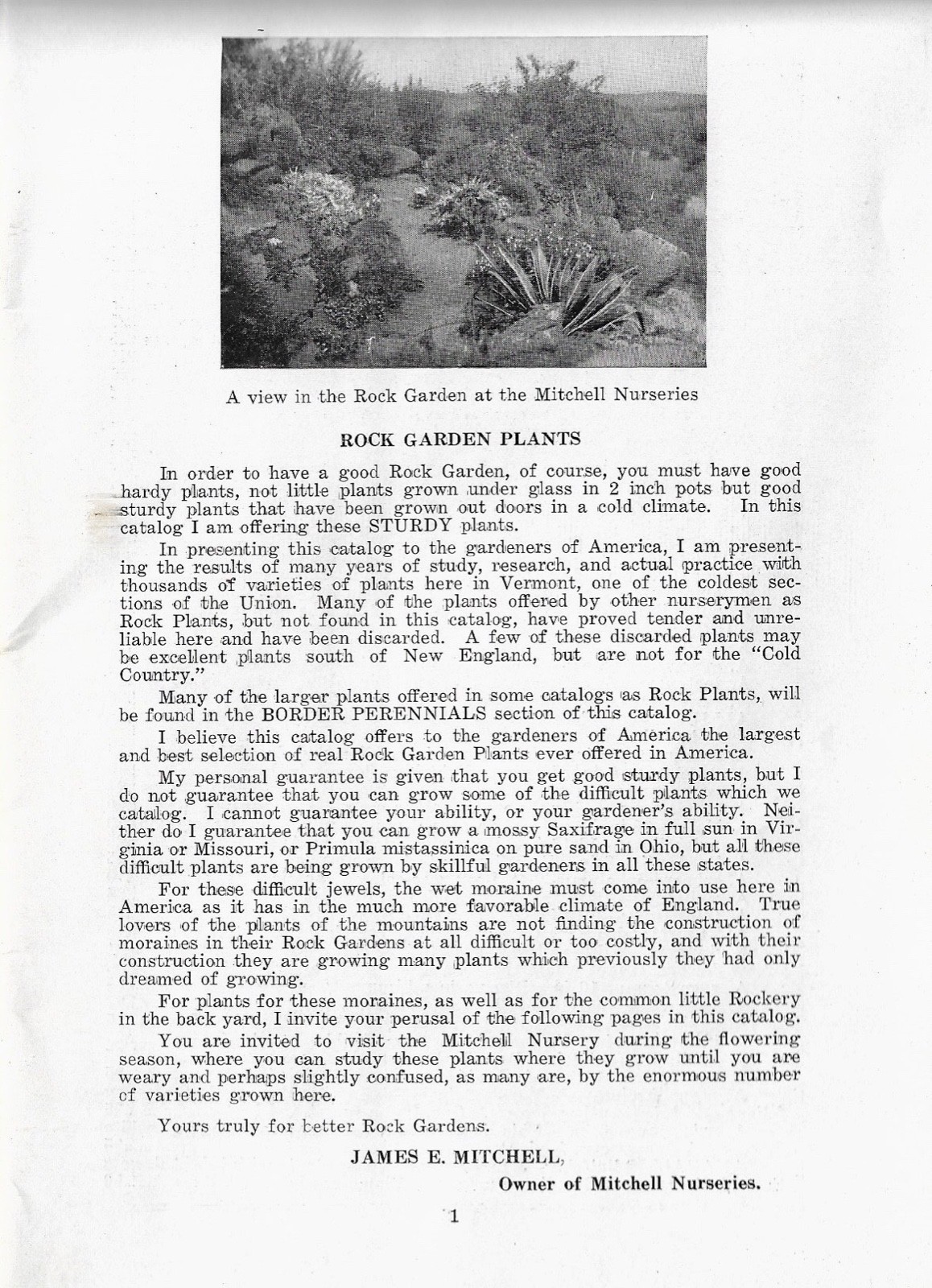 1940 Vintage Catalogue and Price List . .   Mitchell Nurseries .  Barre, Vermont