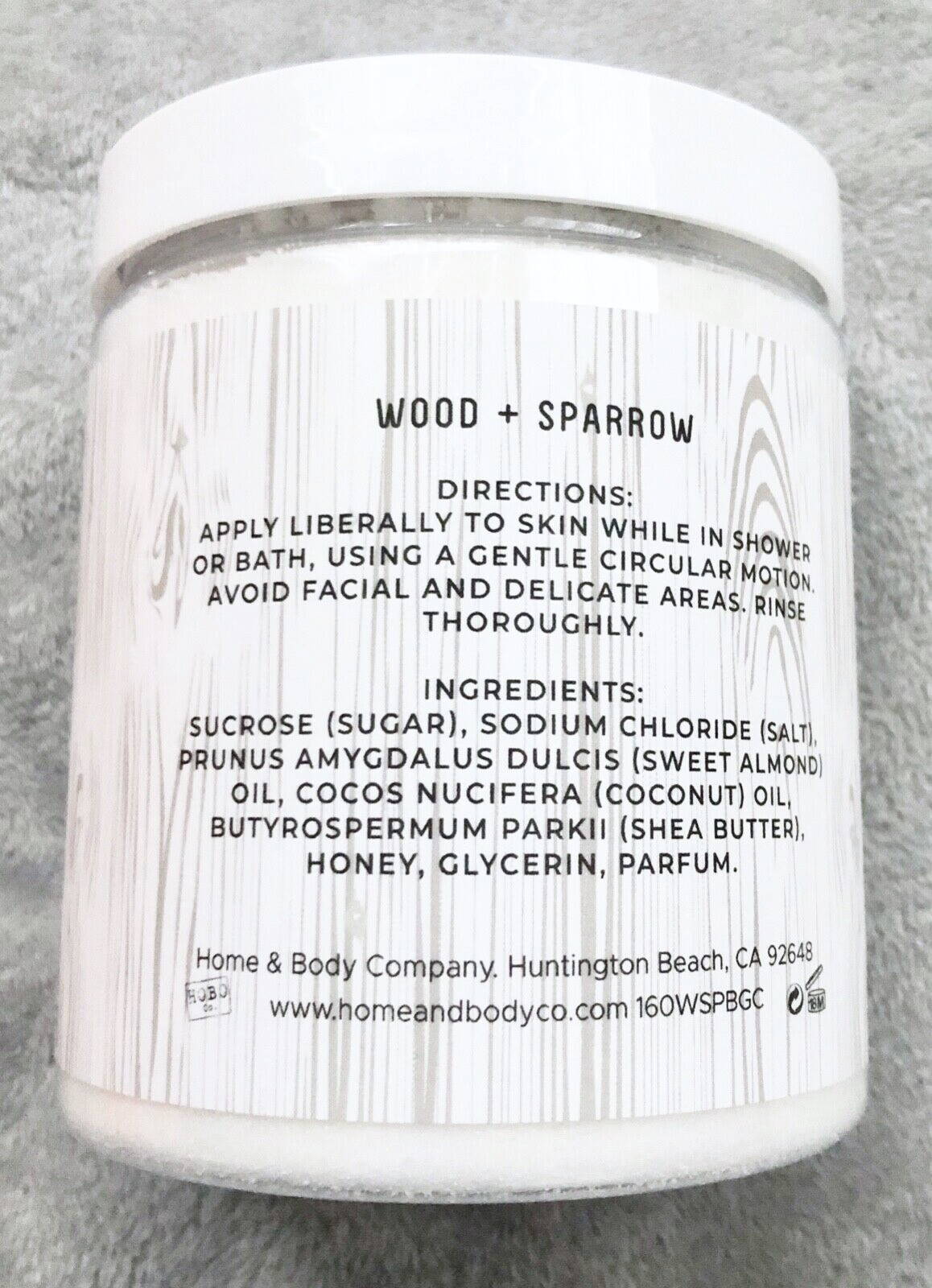 New Wood Sparrow Home Body Company Shea Butter Sugar Coconut Body Scrub 19 Oz