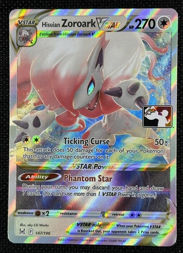 Pokémon TCG Hisuian Zoroark VSTAR 147/196 Prize Pack Series