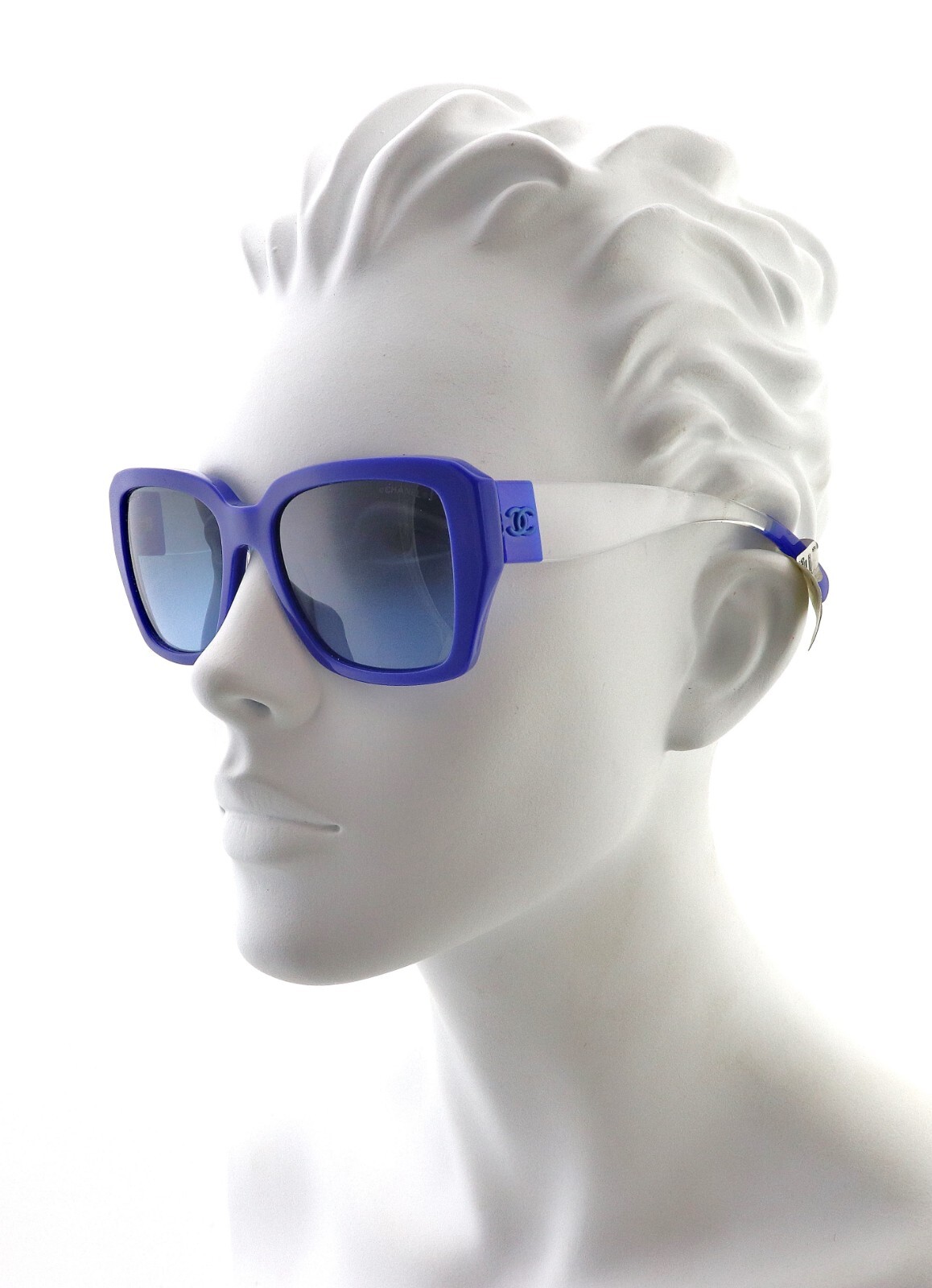 New CHANEL CH 5263 c.1445 54mm Blue Clear Oversized