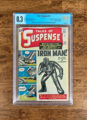 1963 Marvel Comics Tales of Suspense 39 CBCS .3 1st Appearance Iron Man Not CGC