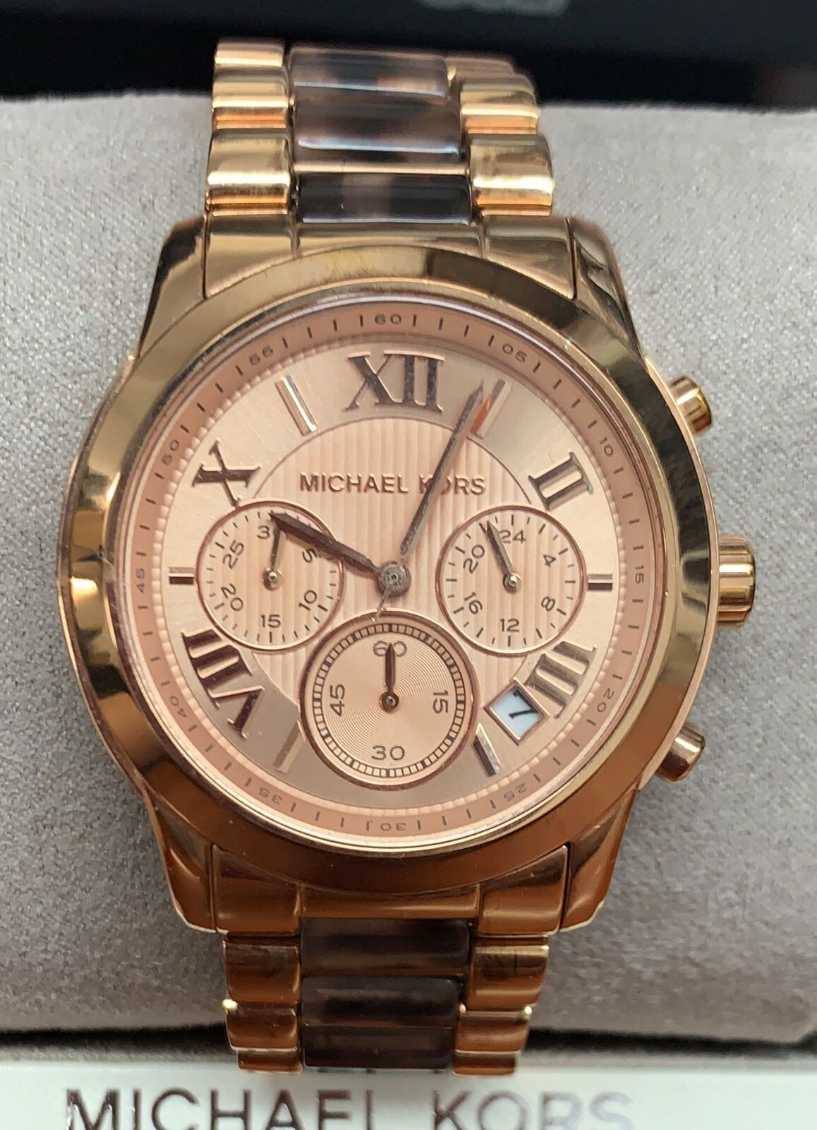 MICHAEL KORS MK-6155 時計 Michael Kors MK6155 Rose Gold Dial Rose Gold Chronograph