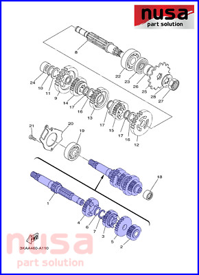 New TWH Racing Transmission Gear Set Yamaha RX115 RXS RX135 RXK RXKING YT115
