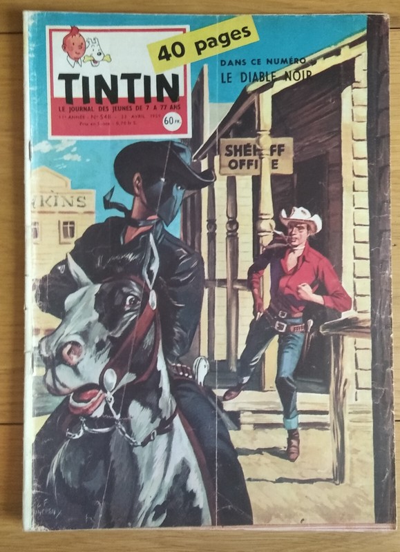 Le Journal De Tintin NÂ° 548 , Couverture Fred Funcken , ( Dargaud , 23/04/1959 )