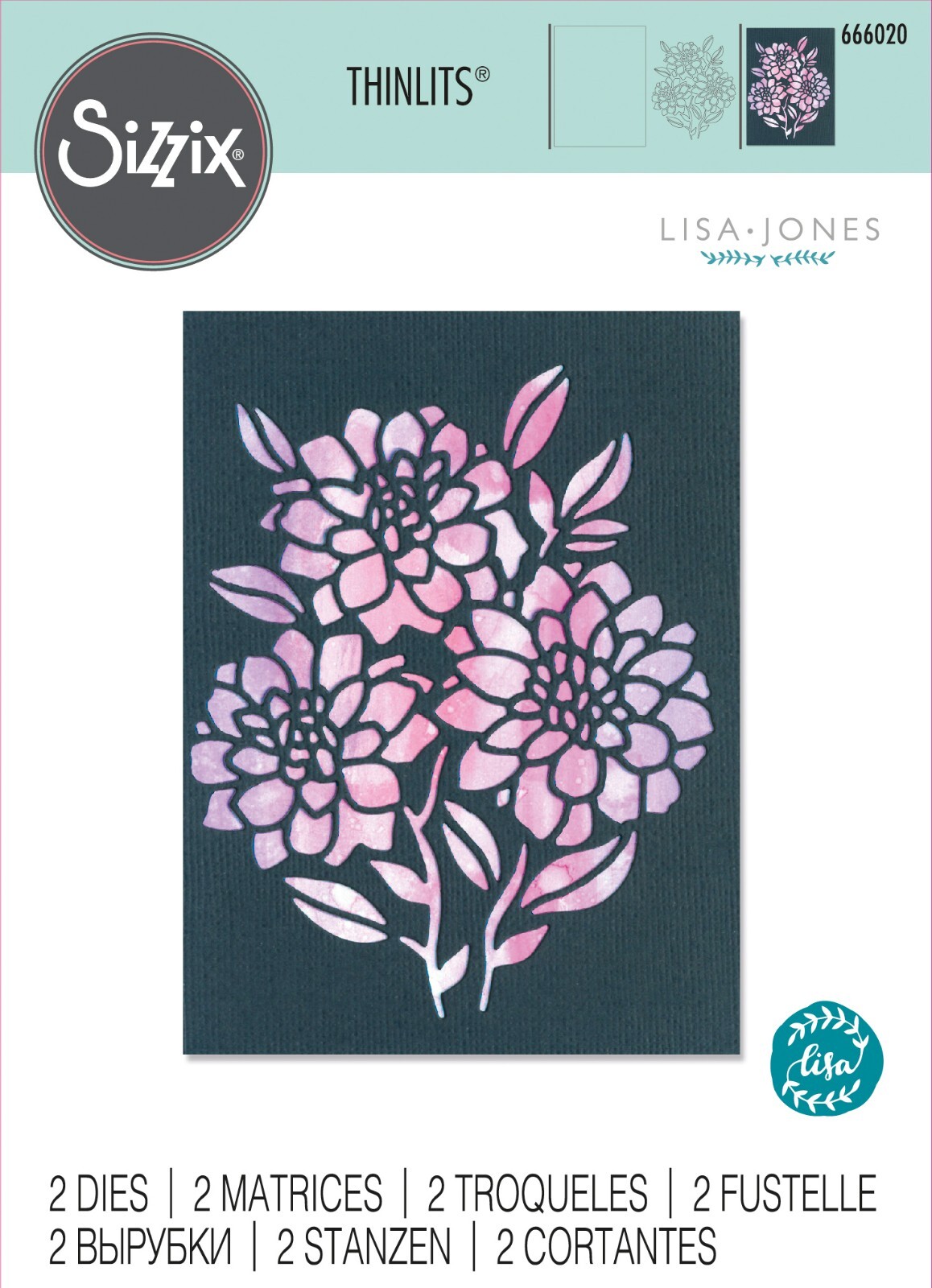 Waste(twice) - itsuki123456781 New Retired Sizzix Thinlits Negative Florals 2pc #666020