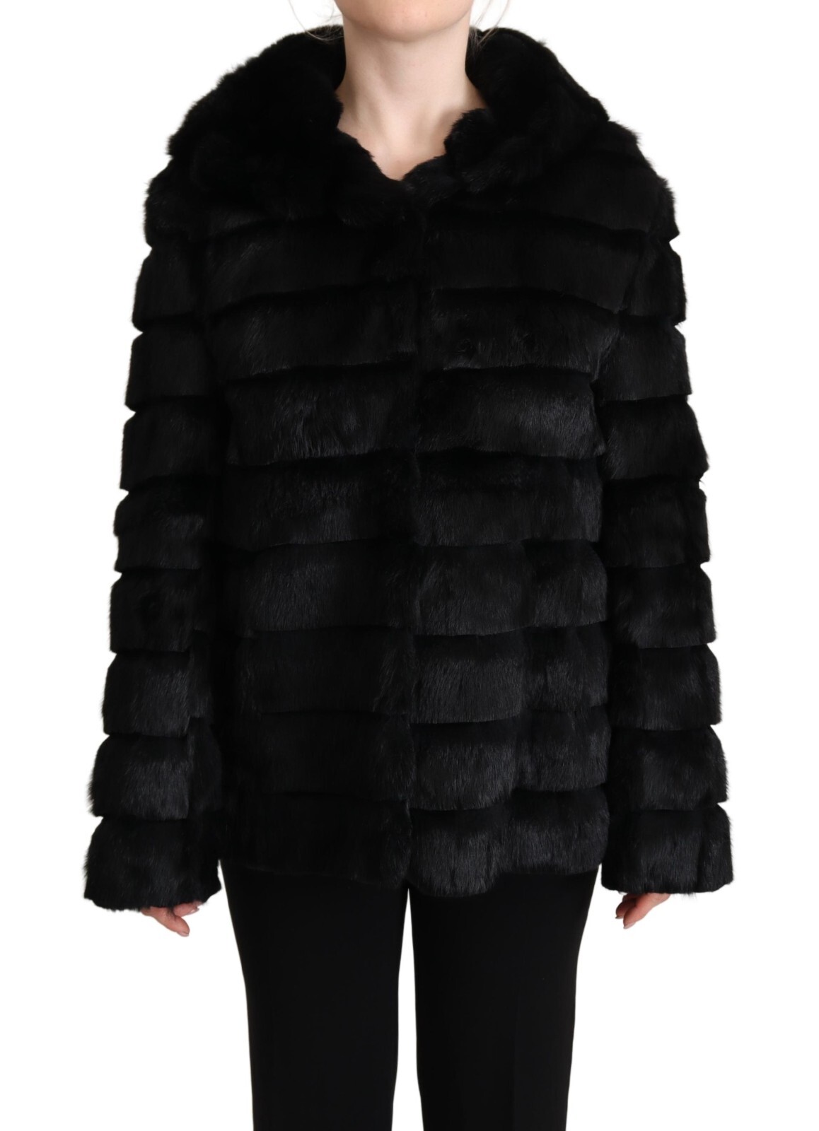 

Куртка TALENTI Черный пиджак из искусственного меха с длинными рукавами IT48/US14/XXL Рекомендуемая розничная цена 400 долларов США