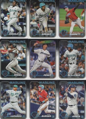 2024 TOPPS MIAMI MARLINS TEAM SET ( 12 CARDS )