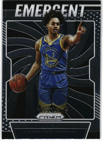 2019-20 Panini Prizm Jordan Poole Emergent Rookie Golden