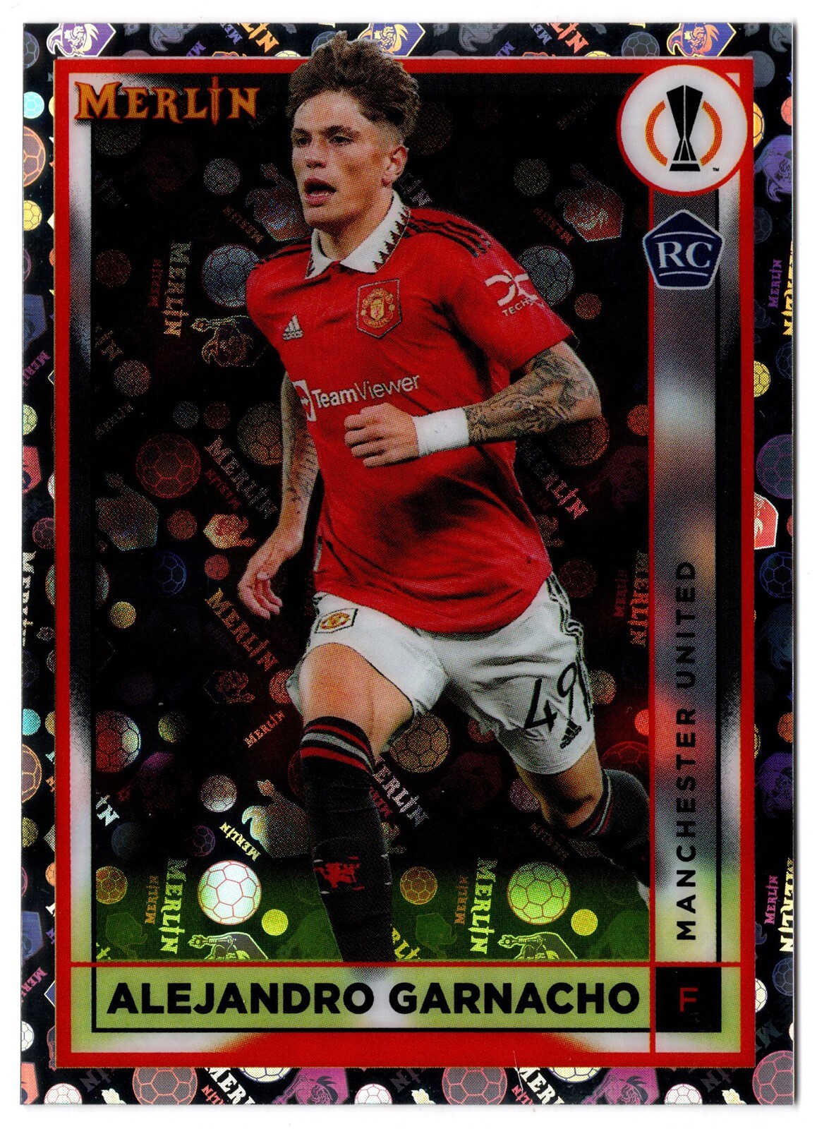 その他 TOPPS CHROME GARNACHO RC REFRACTOR PSA10 2022-23 Topps Merlin Chrome UEFA CC Vintage Refractor