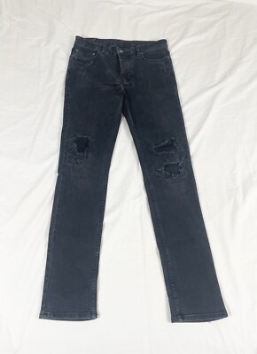 Ksubi Mens Black Slim Straight Denim Jeans Size 32