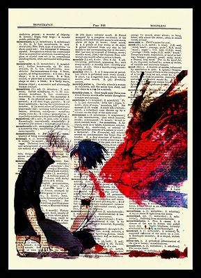 Kaneki Touka Tokyo Ghoul Anime Dictionary Art Print Poster Picture Book Manga