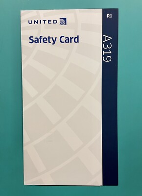 UNITED AIRLINES SAFETY CARD--AIRBUS 319 - REV#1
