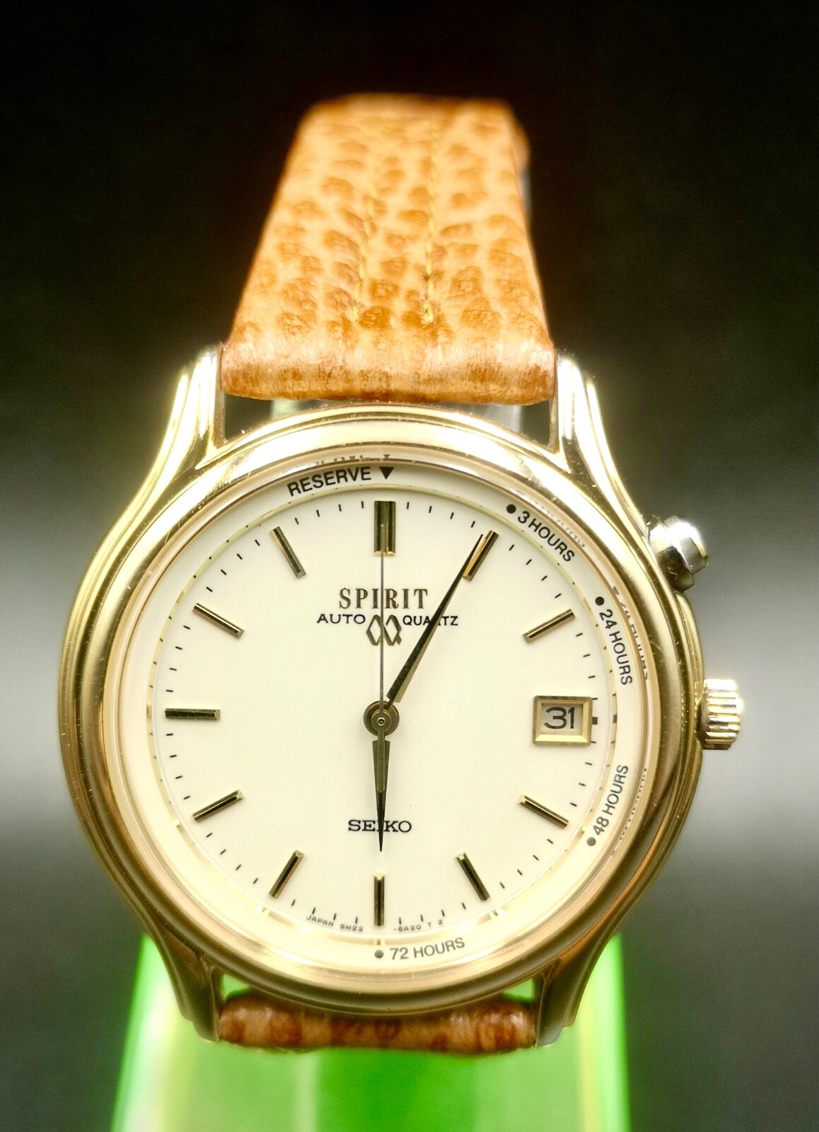 希少SEIKO spirit スピリット　ゴールド　ヴィンテージ　腕時計 電池交換済み】美品 SEIKO SPIRIT セイコー スピリット ゴールド