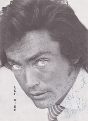Udo Kier - carte autographe ancienne - originale signée
