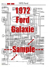 1972 Ford Galaxie Full Car Wiring Diagram *High Quality Printed Diagram