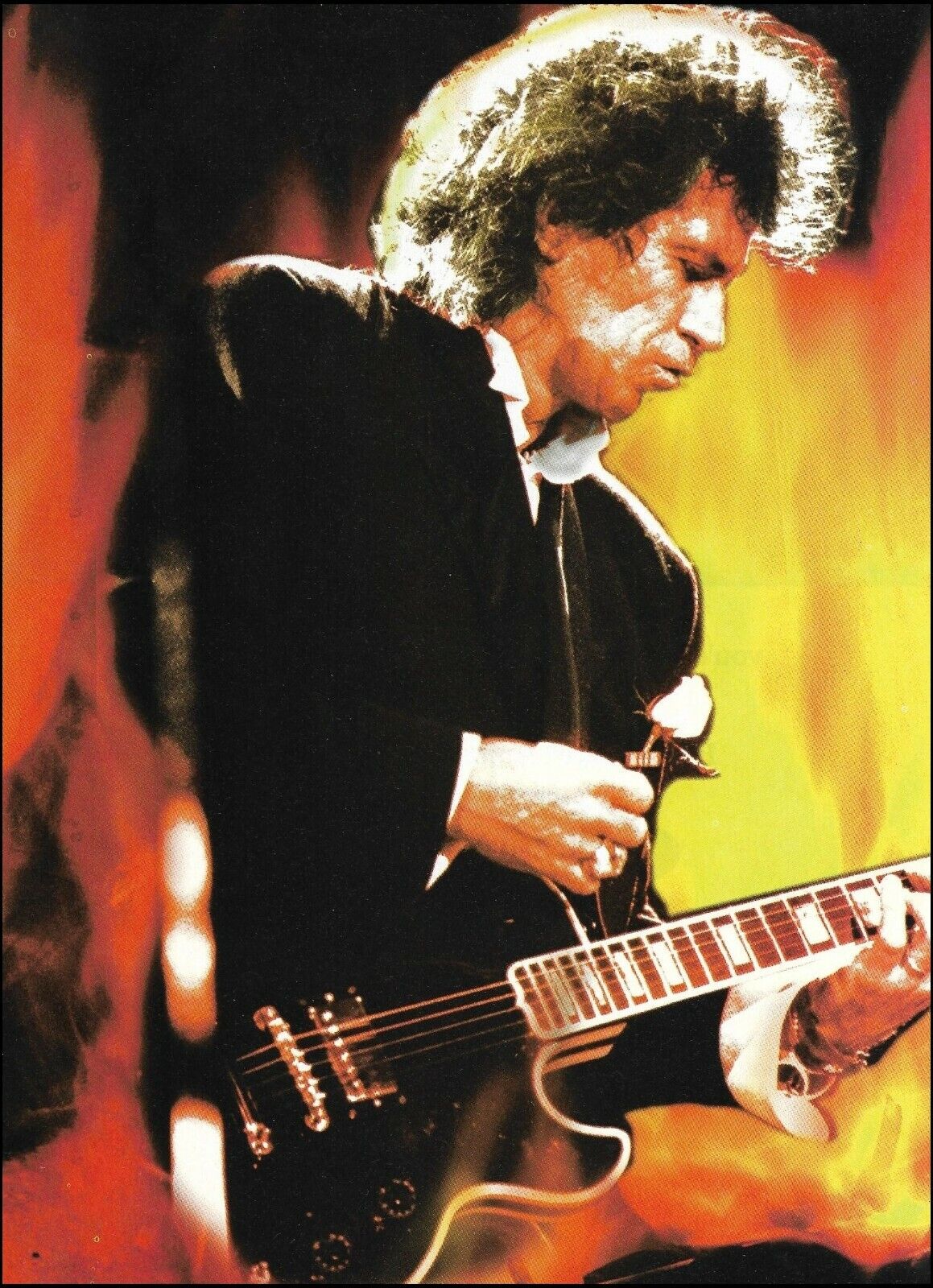 The Rolling Stones Keith Richards with Gibson ES-355 guitar
