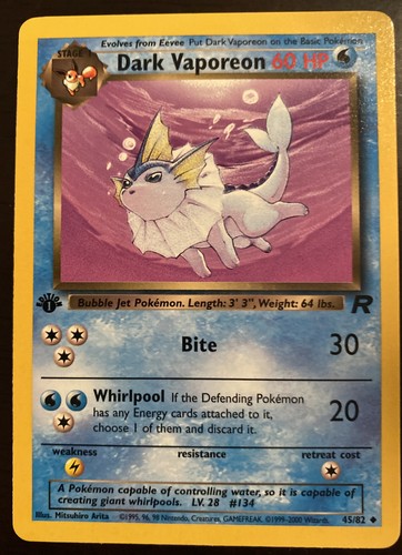 Vintage Pokemon - Team Rocket 1st Edition 1995- Dark