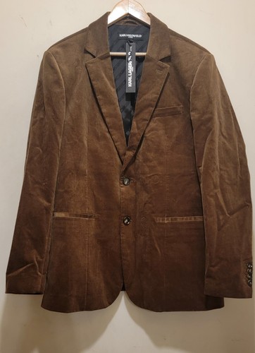 Pre-owned Karl Lagerfeld Karl Lagefeld Paris Men's Corduroy Blazer Jacket Brown Sz Xl